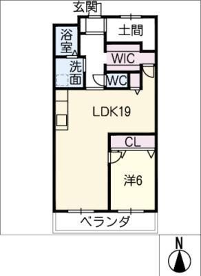 メゾン・ド・オーシマI(1LDK/3階)の間取り写真