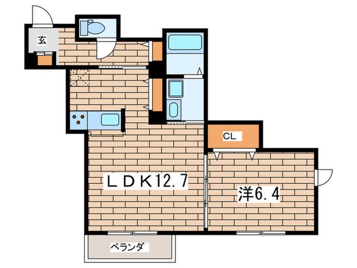 アパルトマン御成町(1LDK/2階)の間取り写真