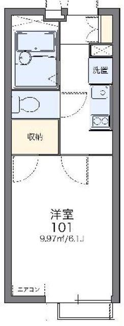 レオパレス長者丸(1K/3階)の間取り写真