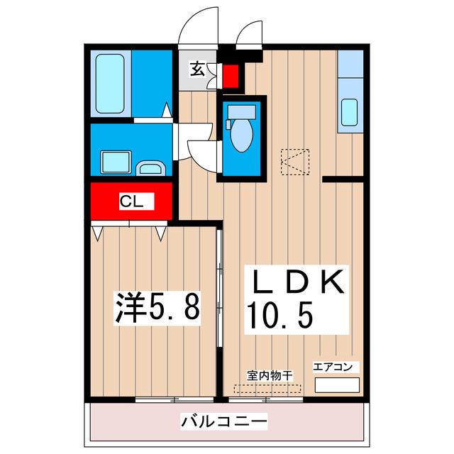 グレースヒルズI(1LDK/3階)の間取り写真