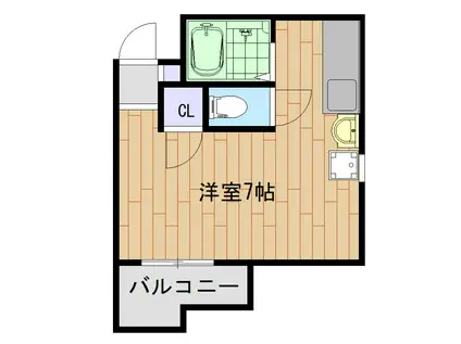 メゾン・デ・プリンセス(ワンルーム/4階)の間取り写真