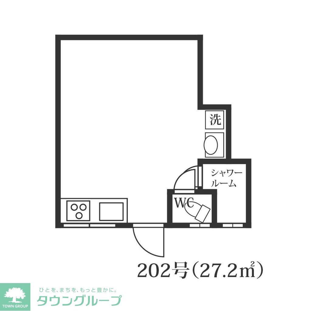 渡辺日進ビル(1LDK/2階)の間取り写真