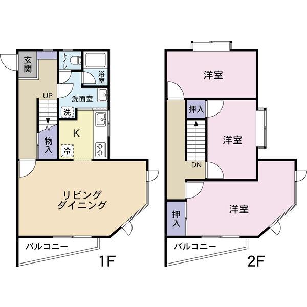 ハイレジデンスM(3LDK/1階)の間取り写真