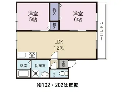 JR御殿場線 大岡駅(静岡) 徒歩8分 2階建 築23年(2LDK/1階)の間取り写真