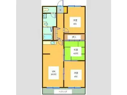 ファミール(3LDK/1階)の間取り写真
