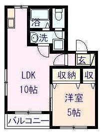 TAKESHO HOUSE(1LDK/1階)の間取り写真