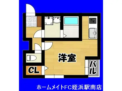 PREVOYANCE前原中央(ワンルーム/1階)の間取り写真