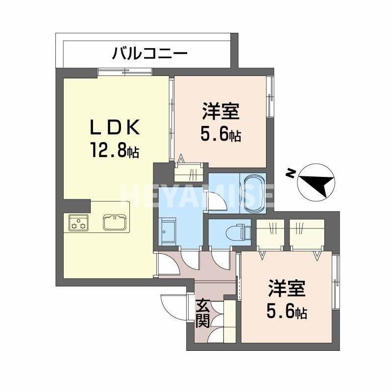 シャーメゾン フェアリーステージ(2LDK/2階)の間取り写真