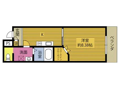 SUNGRACE COVO(1K/4階)の間取り写真