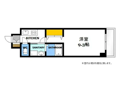 GRACE ウエスト CITY(1K/2階)の間取り写真