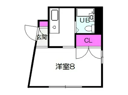 第2ファンタジービル(ワンルーム/3階)の間取り写真