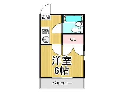 ジョンメゾン武庫之荘1(1K/3階)の間取り写真