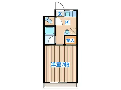 メゾン熊谷(1K/2階)の間取り写真