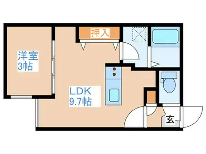 BLOOM F COAST(1LDK/3階)の間取り写真