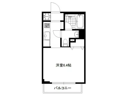 GRANDE仲六郷(1K/3階)の間取り写真