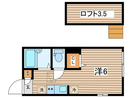 クレドメゾン大倉山(ワンルーム/1階)の間取り写真