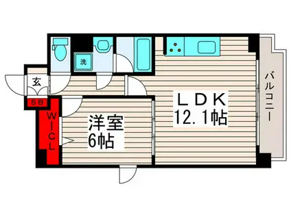 ELAN.DE.AK(1LDK/4階)の間取り写真