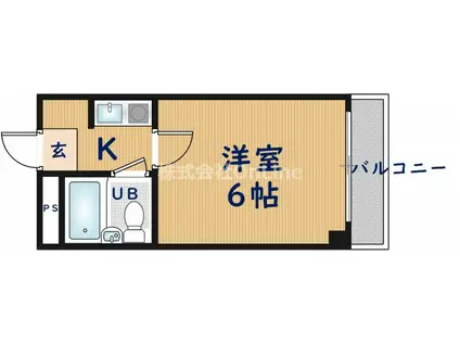 サンフェスター21(1K/2階)の間取り写真