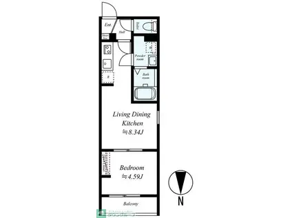 GRADUS上溝III(1LDK/1階)の間取り写真