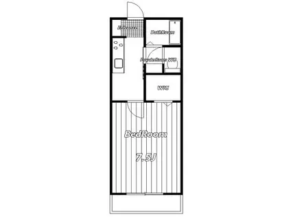 アリュール(1K/1階)の間取り写真