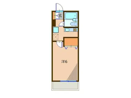 第2パールメゾン(ワンルーム/3階)の間取り写真
