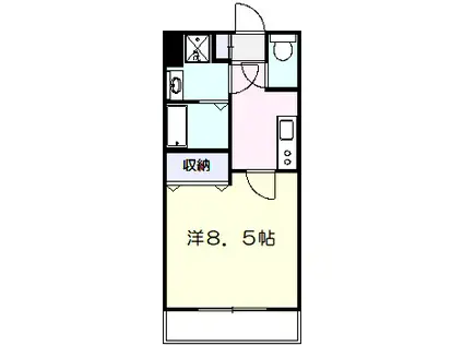 カーサあざみ野(1K/1階)の間取り写真