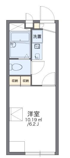 レオパレスKUBO FLAT(1K/1階)の間取り写真