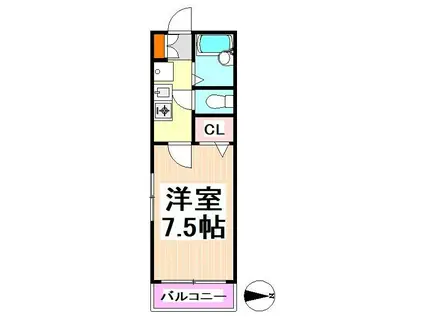 クルーズ和泉(1K/2階)の間取り写真