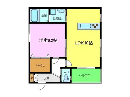 さくらコーポ百舌鳥(1LDK/1階)の間取り写真