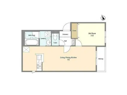 AMIS学芸大学(1LDK/2階)の間取り写真