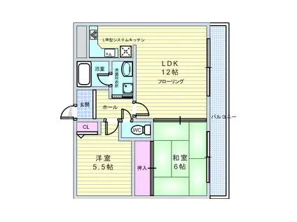アルエット(2LDK/2階)の間取り写真