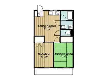 メゾン川瀬(2DK/3階)の間取り写真