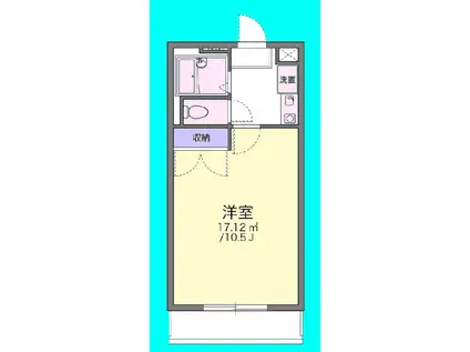 JR豊肥本線 滝尾駅 徒歩8分 2階建 築29年(1K/1階)の間取り写真