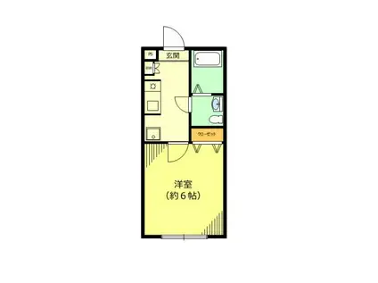 ヴェリテ(1K/1階)の間取り写真