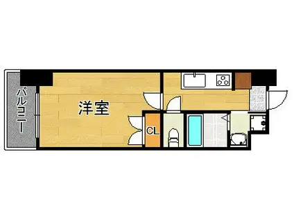 NO.102 CLUB ORIENT(1K/9階)の間取り写真