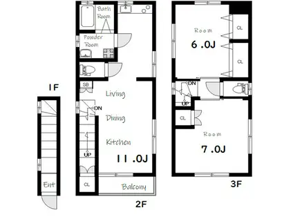 ハイビスI(2LDK/2階)の間取り写真
