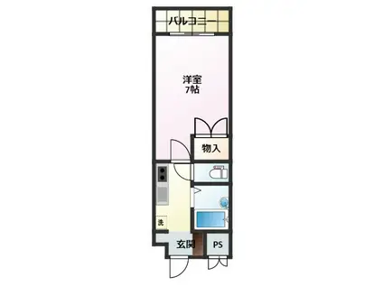 キャンディーガーデン(1K/3階)の間取り写真