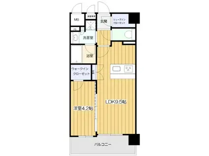 STANDA新大阪(1LDK/4階)の間取り写真