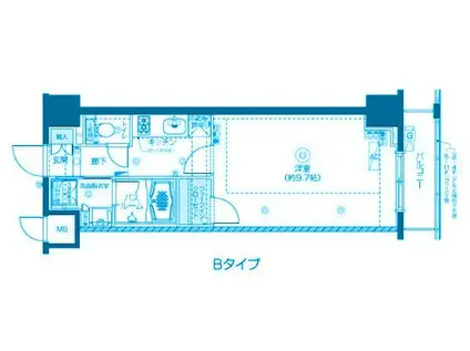 フェニックス新横濱クアトロ(1K/7階)の間取り写真