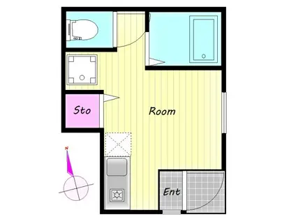 グロース西巣鴨(ワンルーム/1階)の間取り写真