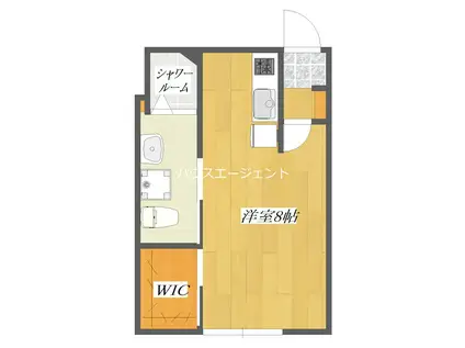 クレール3(ワンルーム/2階)の間取り写真