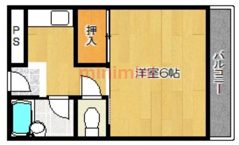 メゾンホワイト(1K/3階)の間取り写真