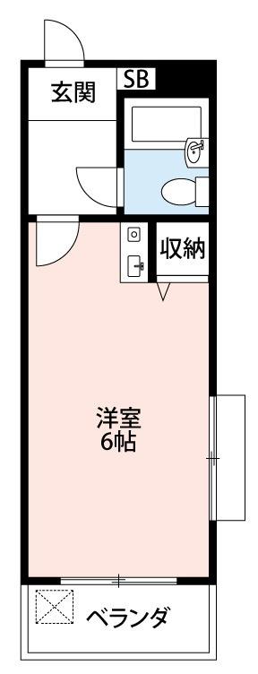アーガスヒルズ17(ワンルーム/1階)の間取り写真
