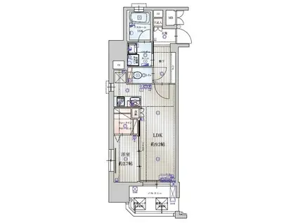 アクタス薬院テラス(1LDK/8階)の間取り写真