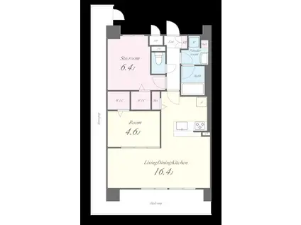 フェンテイーストII(1SLDK/5階)の間取り写真