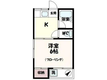 メゾンルシエール(1K/3階)の間取り写真