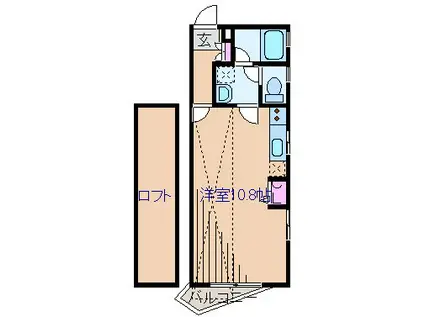サンヒルズ大倉山(ワンルーム/2階)の間取り写真