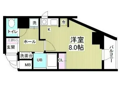 VARIANT S(ワンルーム/5階)の間取り写真
