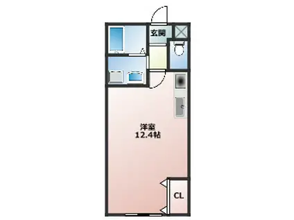 サン・FRIENDS北外山(ワンルーム/3階)の間取り写真