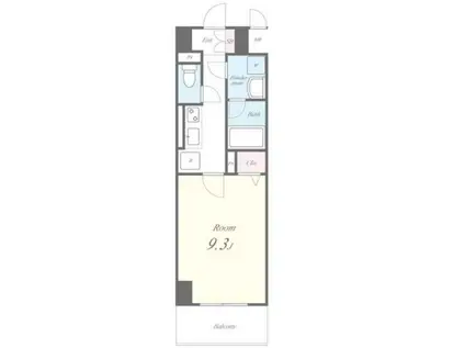 パルファン ドゥ ジョア(1K/7階)の間取り写真